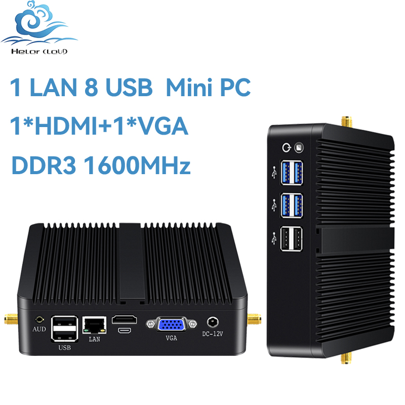 Thin Client Mini Pc - Helorpc1LAN 8USB Industrial Mini PC 8G