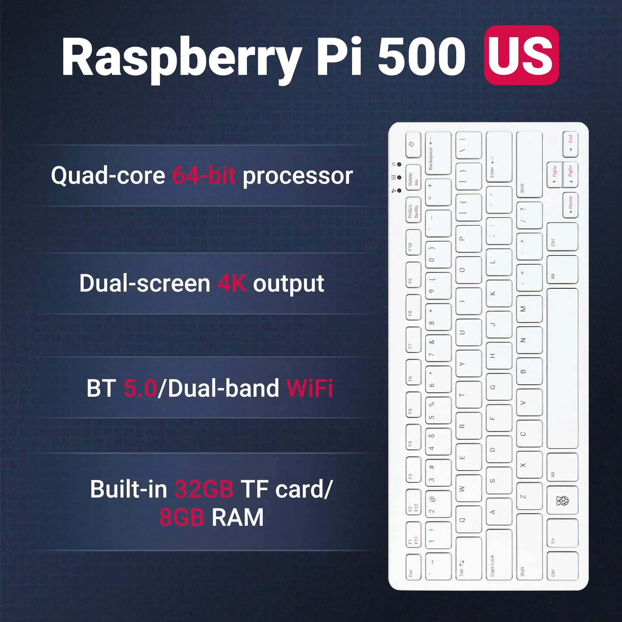 Raspberry Pi 500 Kit Official  - Raspberry Pi Keyboard ulasan dan harga