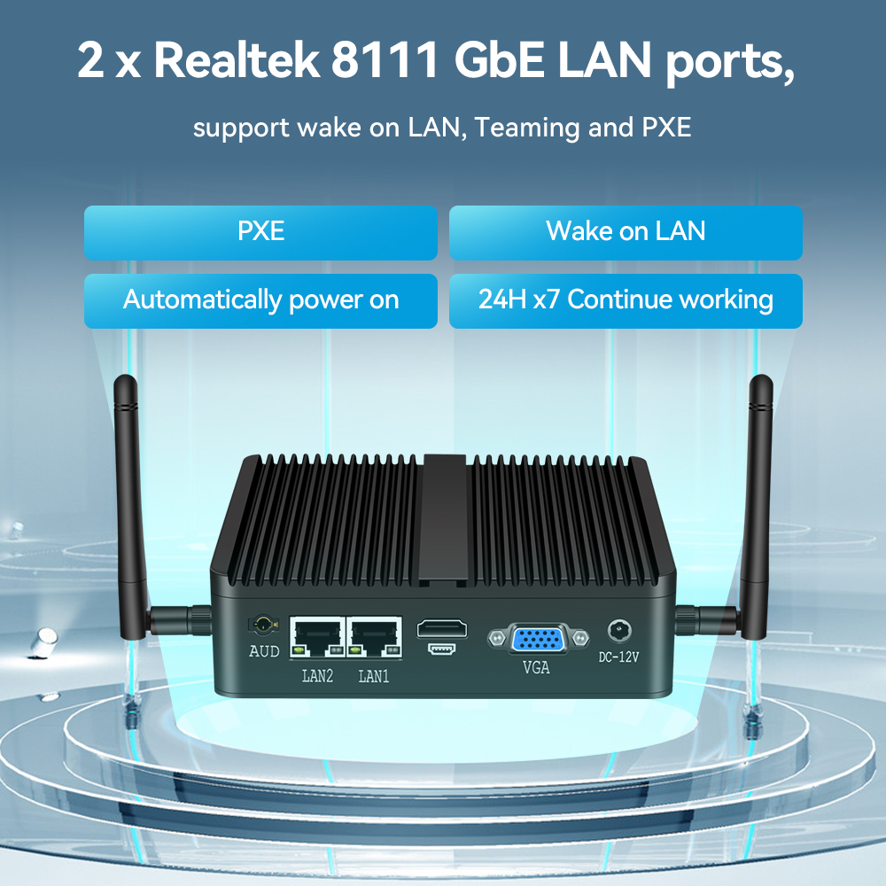 Fanless Mini PC IPC Intel J190 - Thin Client Mini Pc ulasan dan harga