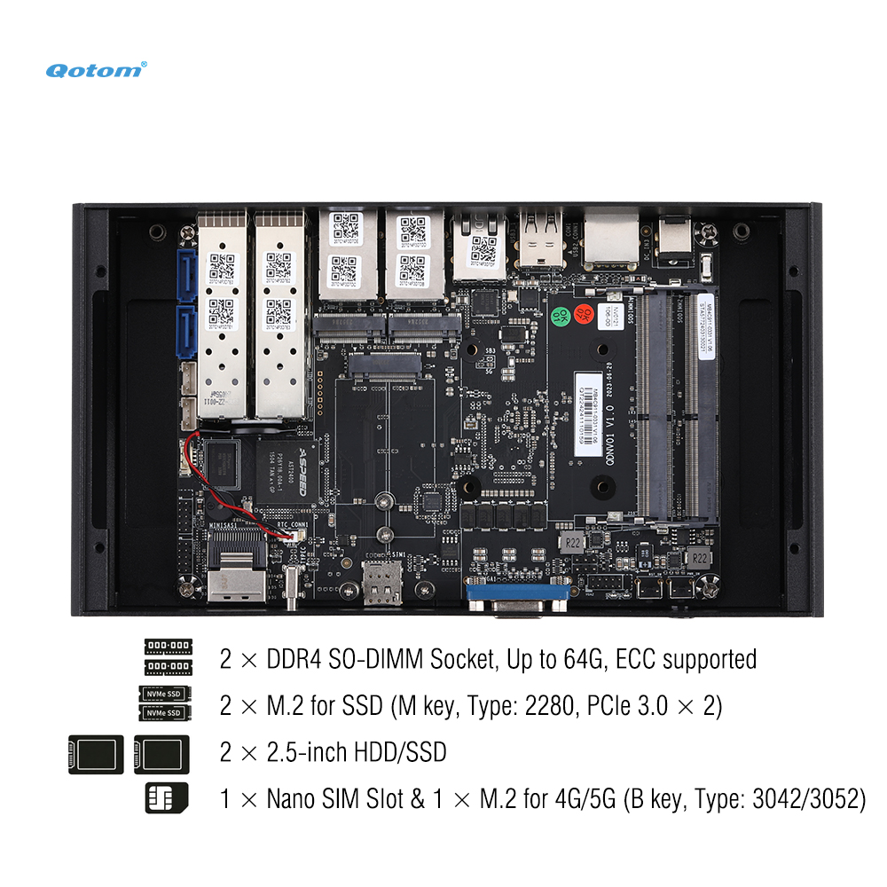 Mini PC Q20300G9 Atom C3000 CP - Thin Client Mini Pc ulasan dan harga