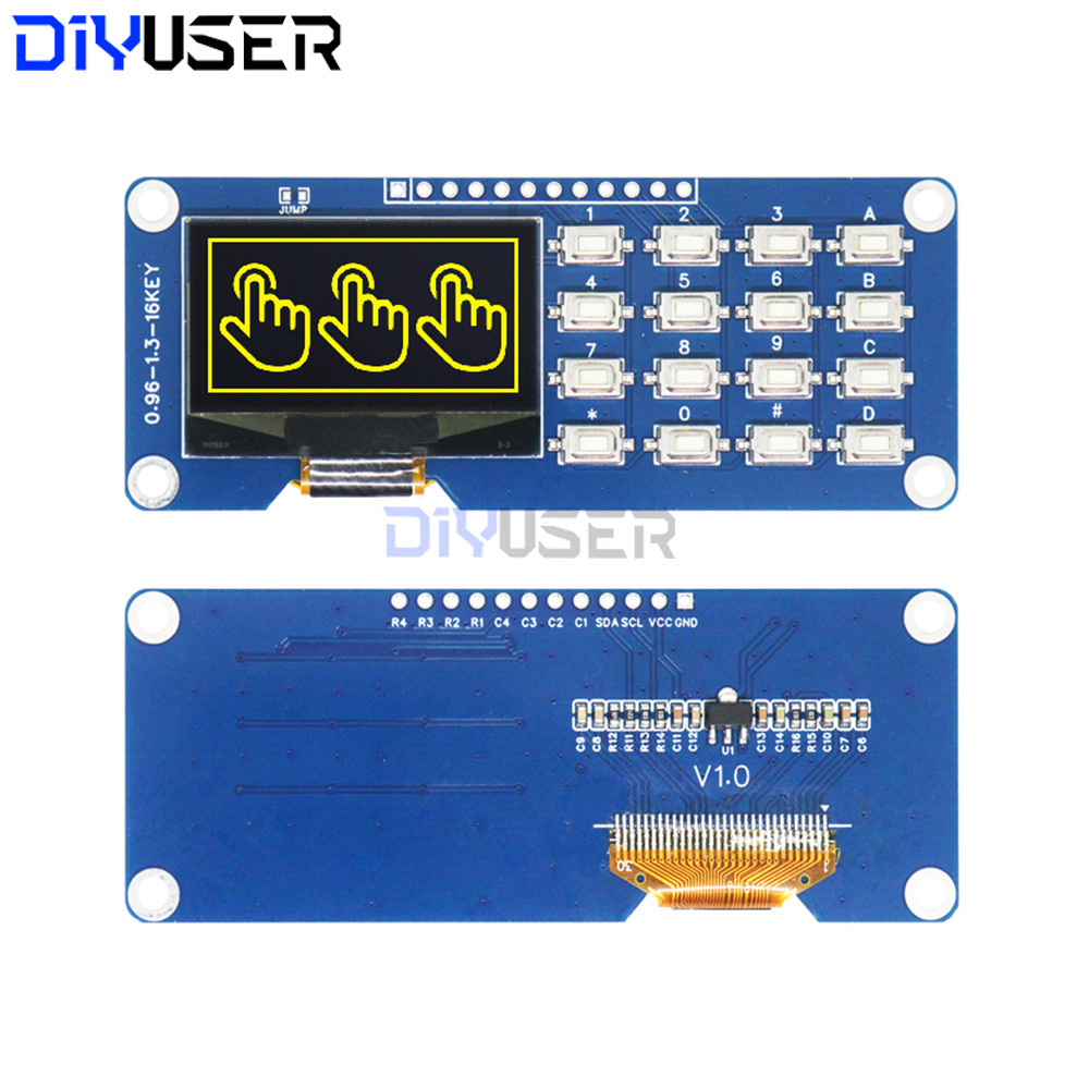 1.3 Inch OLED Display with 4x4 - Raspberry Pi Keyboard ulasan dan harga