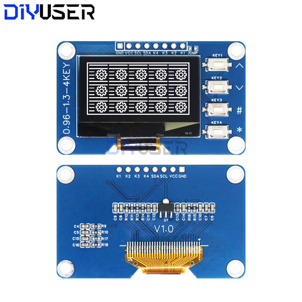 1.3 Inch OLED Display with 4x4 - Raspberry Pi Keyboard ulasan dan harga